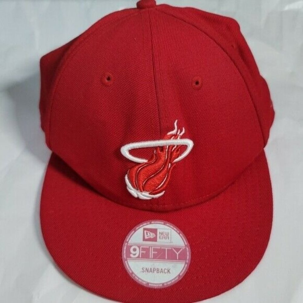 Miami Heat New Era 9Fifty Hardwood Classics Snapback Adjustable NBA Hat Cap RED